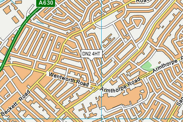 DN2 4HT map - OS VectorMap District (Ordnance Survey)