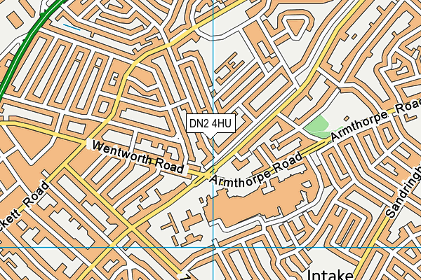 DN2 4HU map - OS VectorMap District (Ordnance Survey)