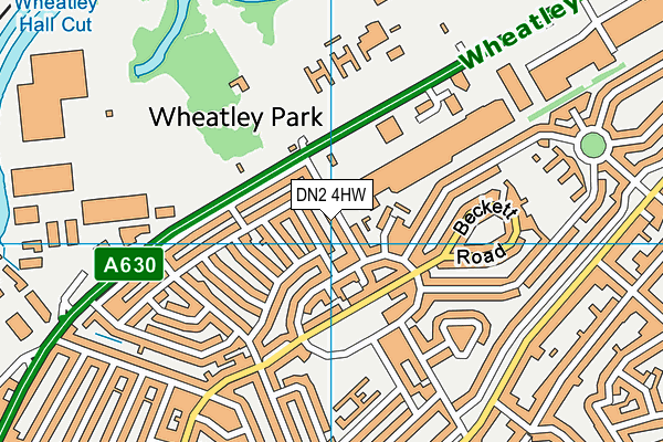 DN2 4HW map - OS VectorMap District (Ordnance Survey)
