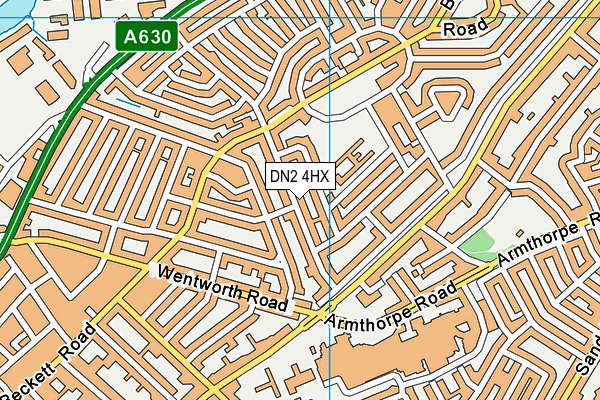 DN2 4HX map - OS VectorMap District (Ordnance Survey)