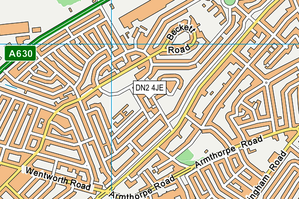 DN2 4JE map - OS VectorMap District (Ordnance Survey)