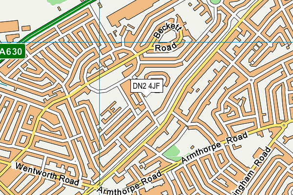 DN2 4JF map - OS VectorMap District (Ordnance Survey)