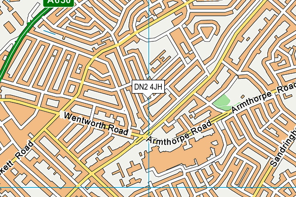 DN2 4JH map - OS VectorMap District (Ordnance Survey)