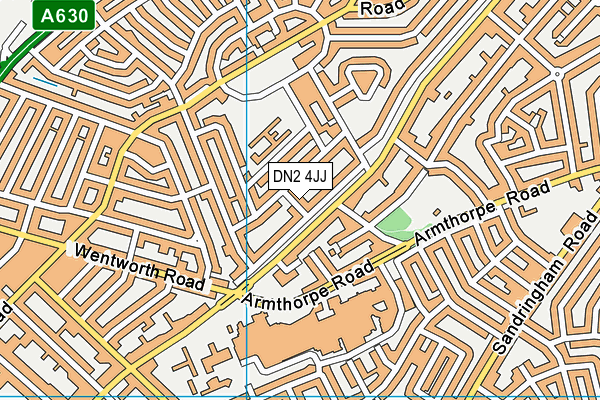 DN2 4JJ map - OS VectorMap District (Ordnance Survey)
