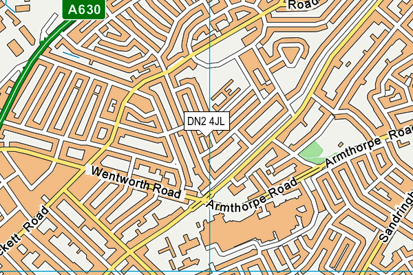 DN2 4JL map - OS VectorMap District (Ordnance Survey)