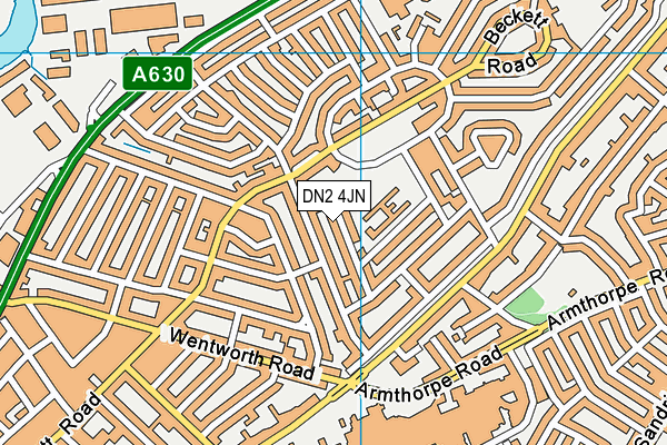 DN2 4JN map - OS VectorMap District (Ordnance Survey)