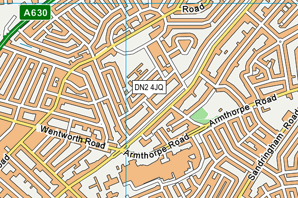 DN2 4JQ map - OS VectorMap District (Ordnance Survey)