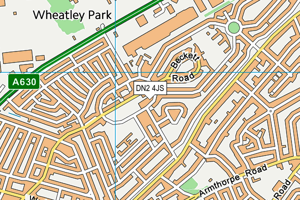 DN2 4JS map - OS VectorMap District (Ordnance Survey)