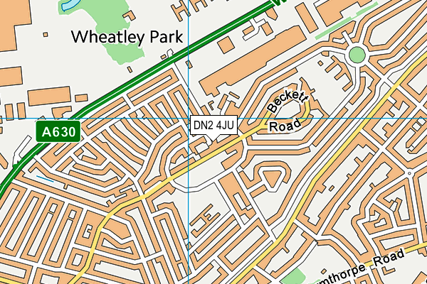 DN2 4JU map - OS VectorMap District (Ordnance Survey)