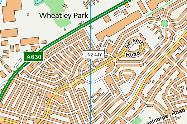 DN2 4JY map - OS VectorMap District (Ordnance Survey)