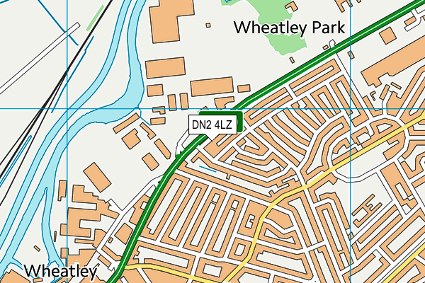 DN2 4LZ map - OS VectorMap District (Ordnance Survey)