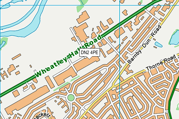 DN2 4PE map - OS VectorMap District (Ordnance Survey)