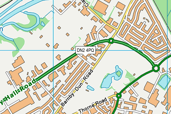DN2 4PQ map - OS VectorMap District (Ordnance Survey)