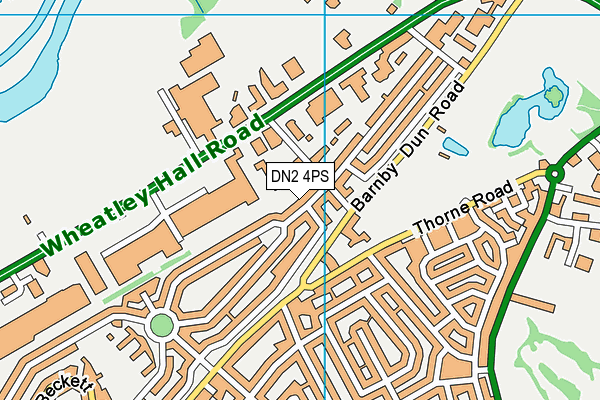 DN2 4PS map - OS VectorMap District (Ordnance Survey)