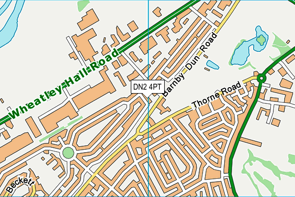 DN2 4PT map - OS VectorMap District (Ordnance Survey)