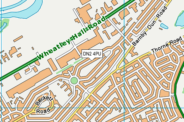 DN2 4PU map - OS VectorMap District (Ordnance Survey)