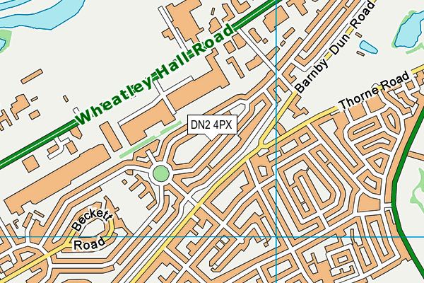 DN2 4PX map - OS VectorMap District (Ordnance Survey)