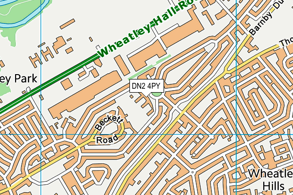 DN2 4PY map - OS VectorMap District (Ordnance Survey)