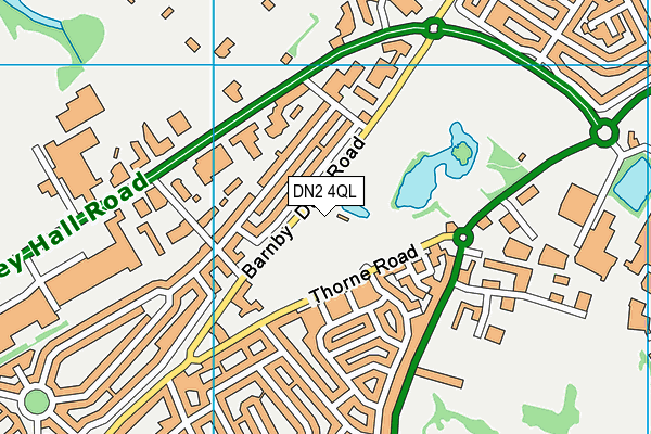 DN2 4QL map - OS VectorMap District (Ordnance Survey)