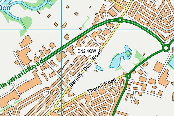 DN2 4QW map - OS VectorMap District (Ordnance Survey)