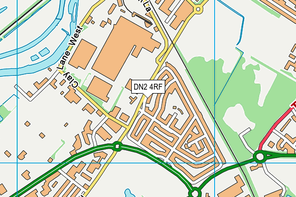 DN2 4RF map - OS VectorMap District (Ordnance Survey)