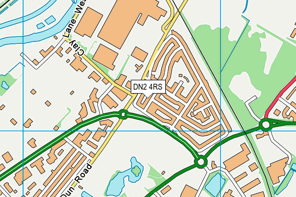 DN2 4RS map - OS VectorMap District (Ordnance Survey)