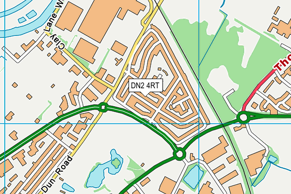 DN2 4RT map - OS VectorMap District (Ordnance Survey)