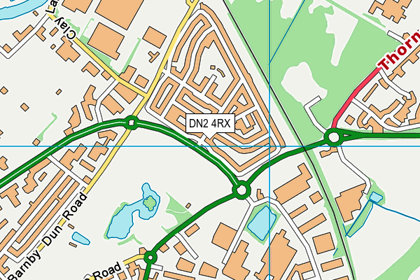 DN2 4RX map - OS VectorMap District (Ordnance Survey)