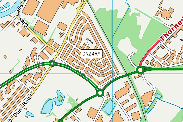 DN2 4RY map - OS VectorMap District (Ordnance Survey)