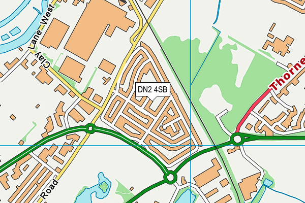 DN2 4SB map - OS VectorMap District (Ordnance Survey)