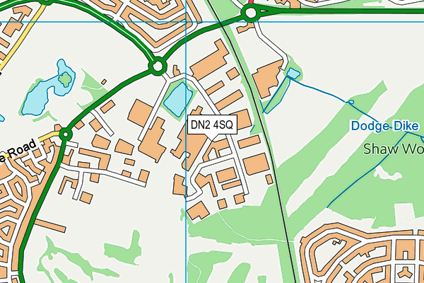 DN2 4SQ map - OS VectorMap District (Ordnance Survey)