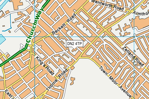 DN2 4TP map - OS VectorMap District (Ordnance Survey)