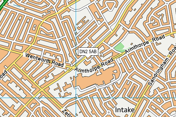 DN2 5AB map - OS VectorMap District (Ordnance Survey)