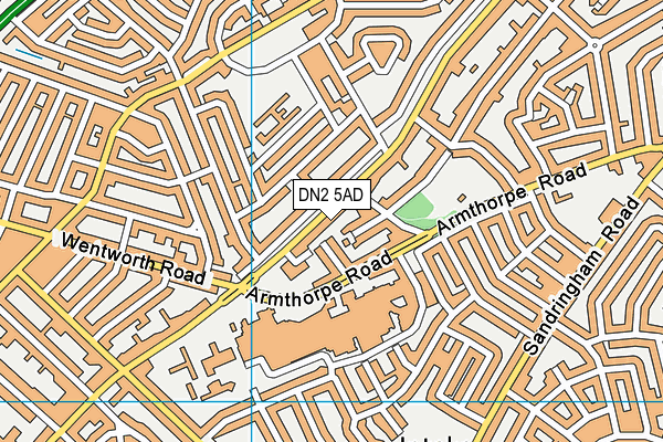 DN2 5AD map - OS VectorMap District (Ordnance Survey)