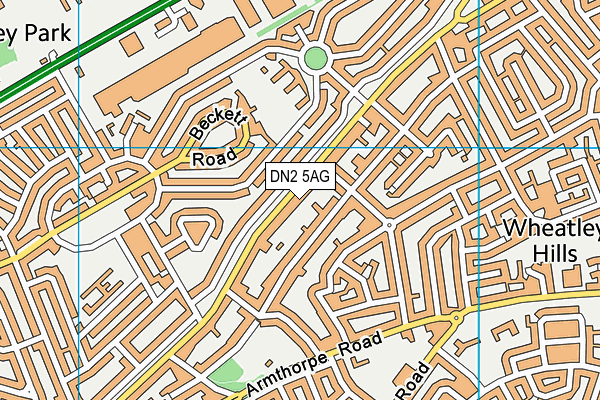 DN2 5AG map - OS VectorMap District (Ordnance Survey)