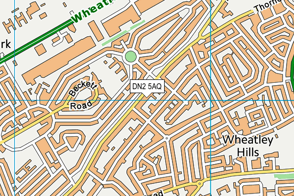DN2 5AQ map - OS VectorMap District (Ordnance Survey)