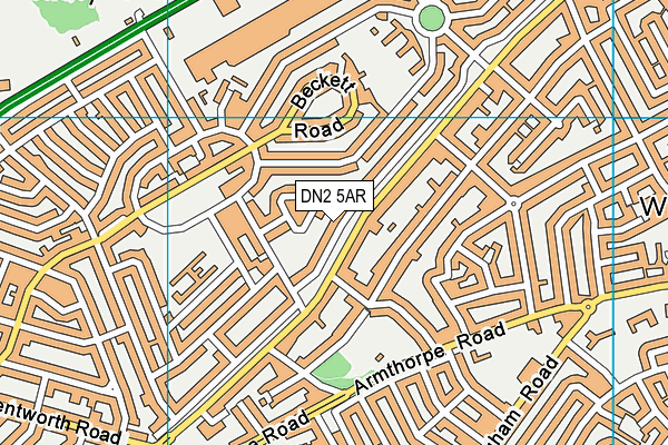 DN2 5AR map - OS VectorMap District (Ordnance Survey)