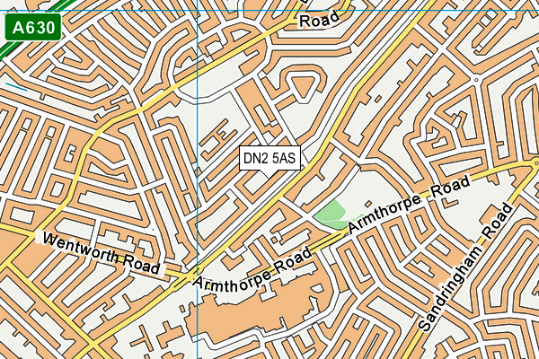 DN2 5AS map - OS VectorMap District (Ordnance Survey)