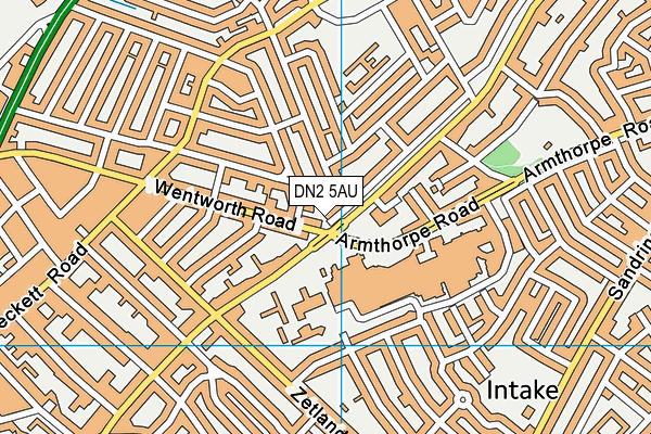 DN2 5AU map - OS VectorMap District (Ordnance Survey)