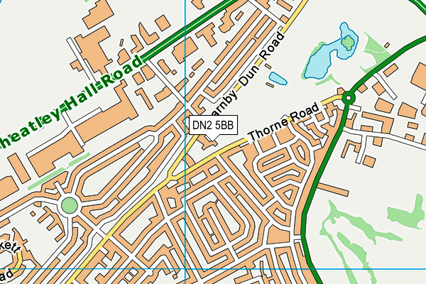 DN2 5BB map - OS VectorMap District (Ordnance Survey)