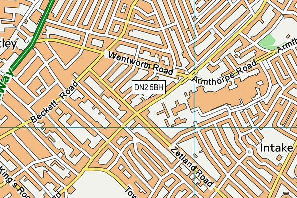 DN2 5BH map - OS VectorMap District (Ordnance Survey)