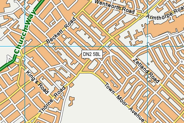 DN2 5BL map - OS VectorMap District (Ordnance Survey)