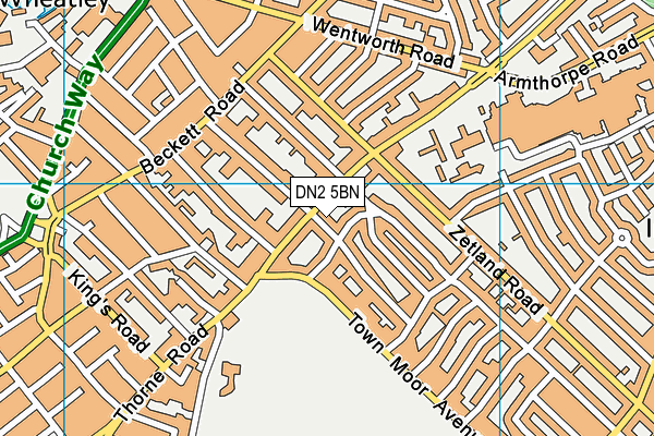 DN2 5BN map - OS VectorMap District (Ordnance Survey)