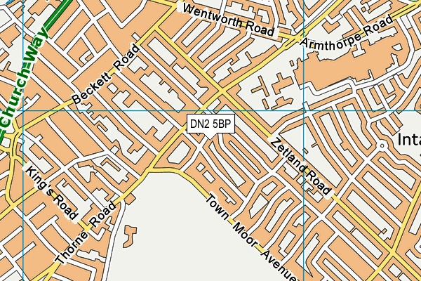DN2 5BP map - OS VectorMap District (Ordnance Survey)