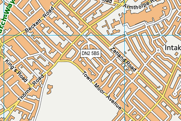 DN2 5BS map - OS VectorMap District (Ordnance Survey)