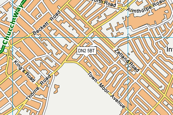 DN2 5BT map - OS VectorMap District (Ordnance Survey)