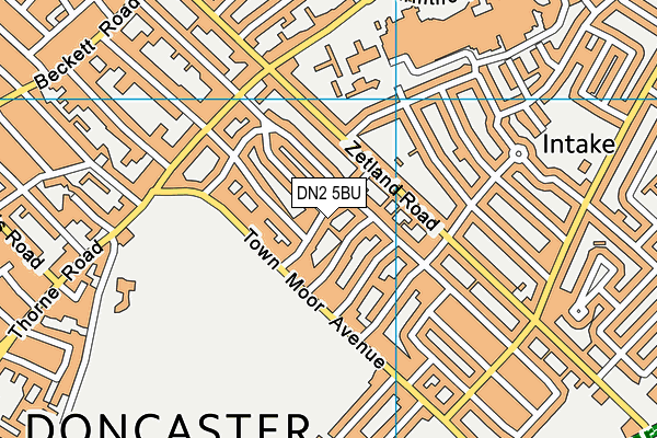 DN2 5BU map - OS VectorMap District (Ordnance Survey)