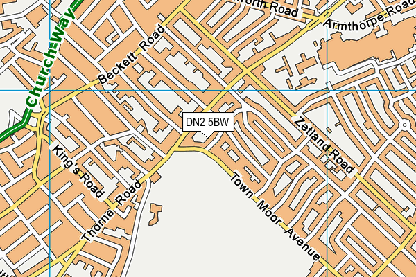 DN2 5BW map - OS VectorMap District (Ordnance Survey)