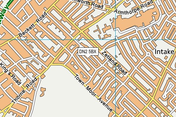 DN2 5BX map - OS VectorMap District (Ordnance Survey)