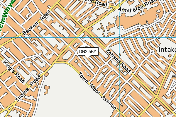DN2 5BY map - OS VectorMap District (Ordnance Survey)